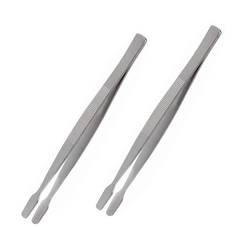 BinaryABC Stamp Tweezers Philately Collector Tools 2pcs Silver