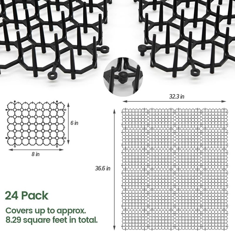 Ley's 24 Pack Cat Deterrent Mat, 6 x 8 in Scat Mat with Spikes, Keep Cats Away from Plants, Indoor Furniture & Outdoor Garden Fence – Pet Repellent Barrier - Image 4