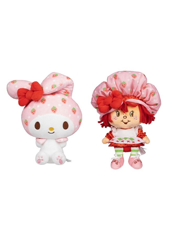 Hello Kitty and Friends - 8-Inch Strawberry Shortcake x My Melody Plush 2-Pack - Officially Licensed Sanrio Product from Jazwares - Ages 6+ - Image 1