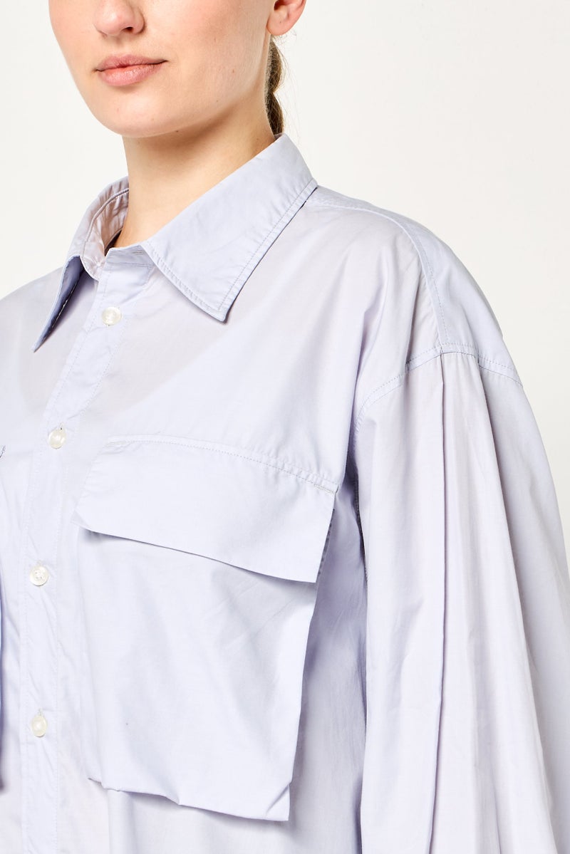 G-Star RAW Women Regular Fit Long Sleeve Plain Casual Shirt, Lavender - Image 3