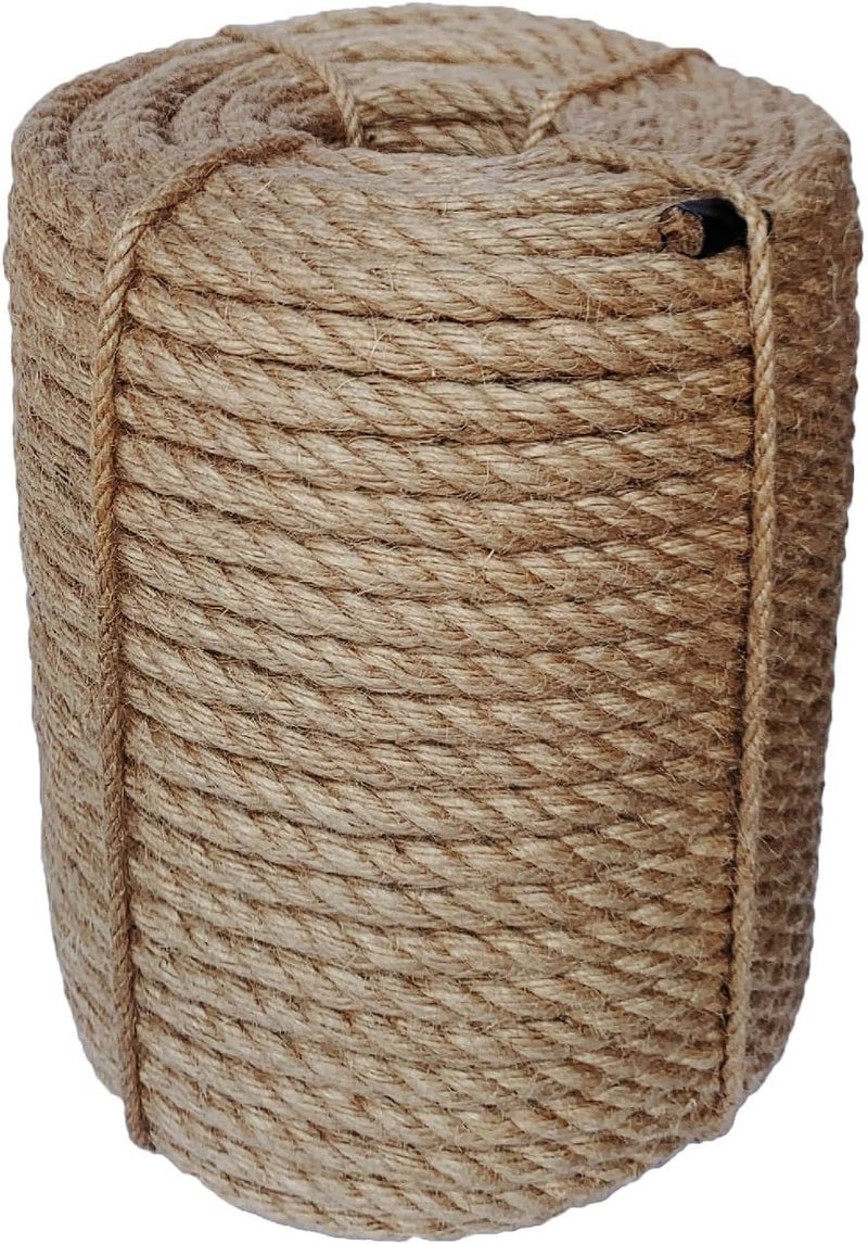 IlikeEC Jute Rope 10mm, 164 Feet 4.5lb Thick Garden Jute Twine String for DIY Cat Scratcher, Gardening, Bundling and Wall Hanging Craft Decorative (Brown) - Image 1
