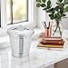 aoukoslt Silver Mini Galvanized Trash Can with Lid Metal Buckets with Lids Wastebasket Trash Can Metal Rubbish Bin Tabletop Can Flower Pot Pen Holde Trash Waste Receptacles and Liners - Image 3