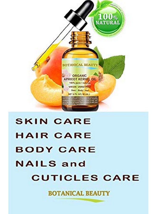 Botanical Beauty Organic Apricot Kernel Oil Australian. 100% Pure/Virgin/Unrefined Cold Pressed Carrier Oil. 2 Oz60 Ml. For Face Hair And Body - Image 5