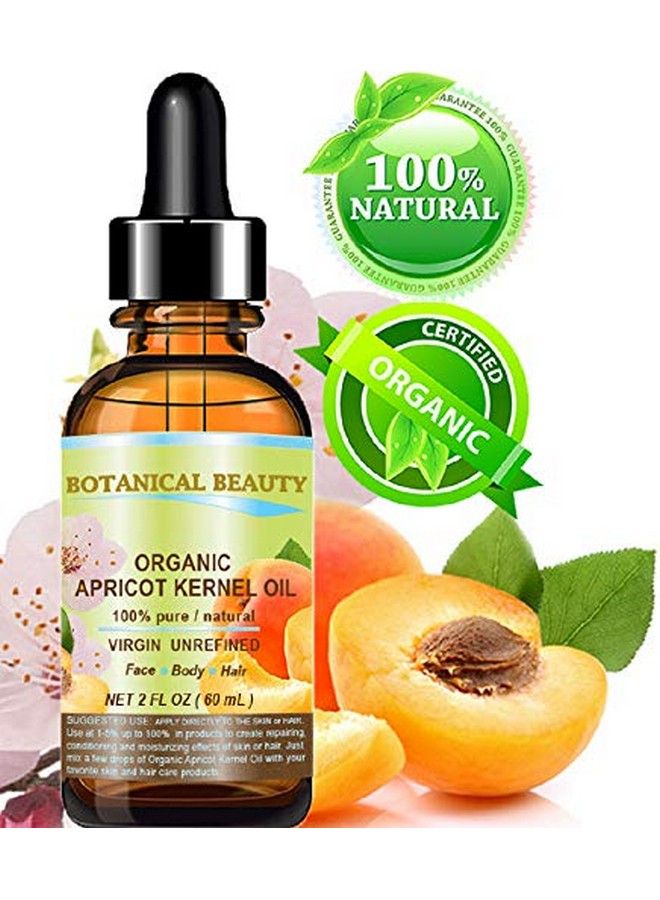 Botanical Beauty Organic Apricot Kernel Oil Australian. 100% Pure/Virgin/Unrefined Cold Pressed Carrier Oil. 2 Oz60 Ml. For Face Hair And Body - Image 4