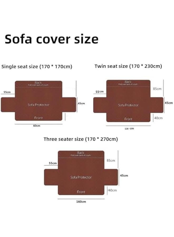 هوكور غطاء مقاوم للماء للأريكة، واقي أريكة قابل للاستخدام على الوجهين وغير قابل للانزلاق مع أشرطة تثبيت مرنة للحماية من الحيوانات الأليفة والأطفال (خمري، 3 مقاعد) - Image 2