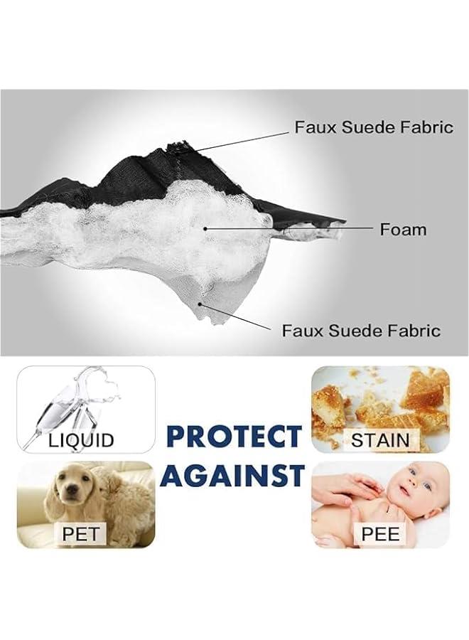 هوكور غطاء مقاوم للماء للأريكة، واقي أريكة قابل للاستخدام على الوجهين وغير قابل للانزلاق مع أشرطة تثبيت مرنة للحماية من الحيوانات الأليفة والأطفال (خمري، 3 مقاعد) - Image 5