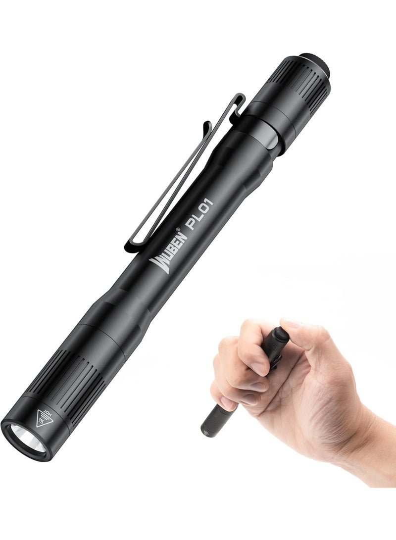 WUBEN PL01 Torch Light, 650 Lumens Pocket EDC Flashlight Rechargeable, Bright LED Pen Flashlight, IP68 Handheld Flash Lights, Compatible 2 AAA Battery for Home, Outdoor, Emergencies, Inspection - Image 1