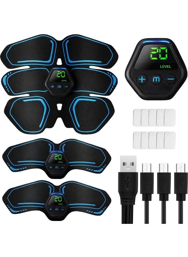 L&E ABS Stimulator Muscle Toner, abs Stimulator Military Grade EMS Muscle Stimulator Ab Machine for Ab/Arm/Leg, Abs Workout Equipment, ab Stimulator Belt Abdominal Belt Fitness  - Image 1