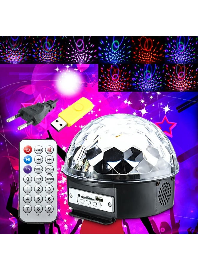 Rgb Mp3 Magic Crystal Ball Led Music Stage Light Home Party Disco Dj Party Usb Disk Remote Control Multicolour - Image 1