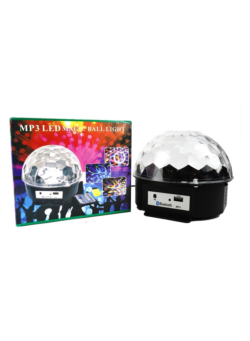 Rgb Mp3 Magic Crystal Ball Led Music Stage Light Home Party Disco Dj Party Usb Disk Remote Control Multicolour - Image 2