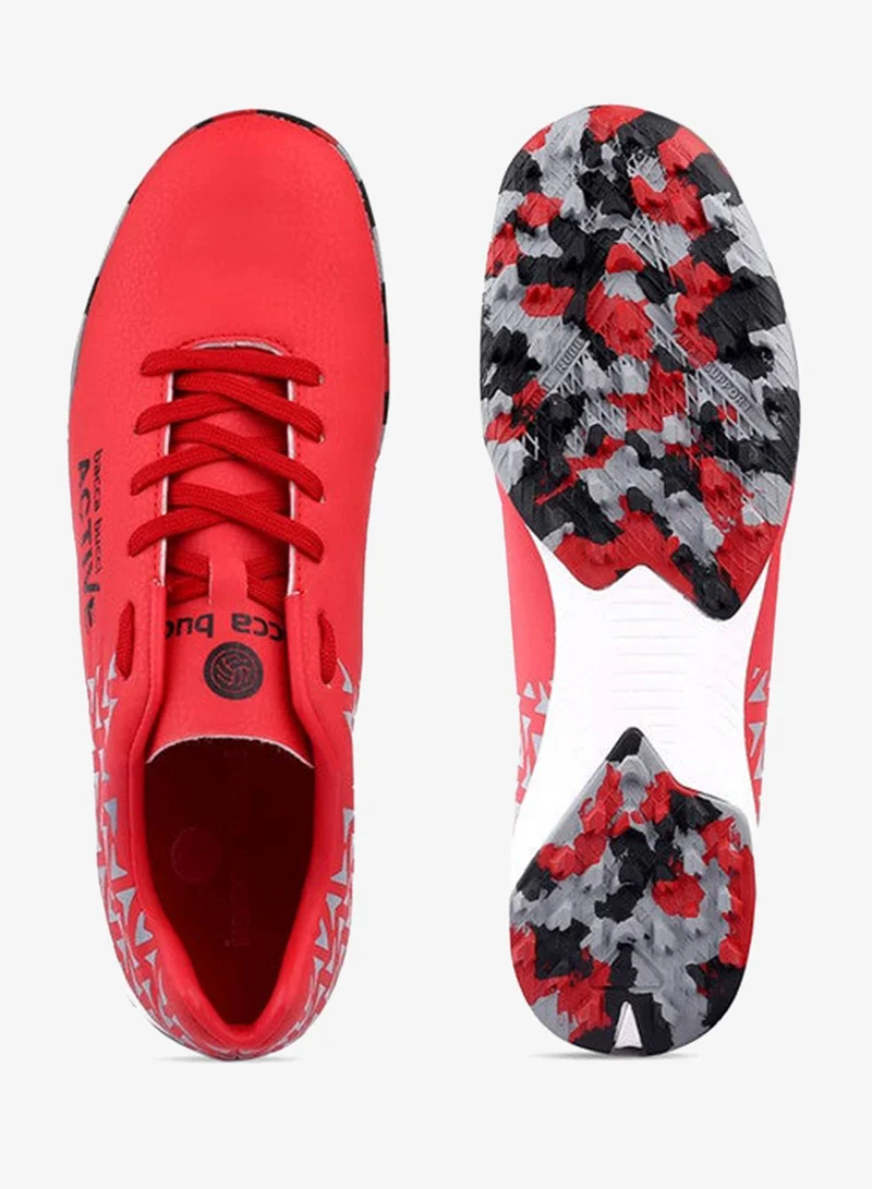 Bacca Bucci Red Lace-Up Football Shoes for Men