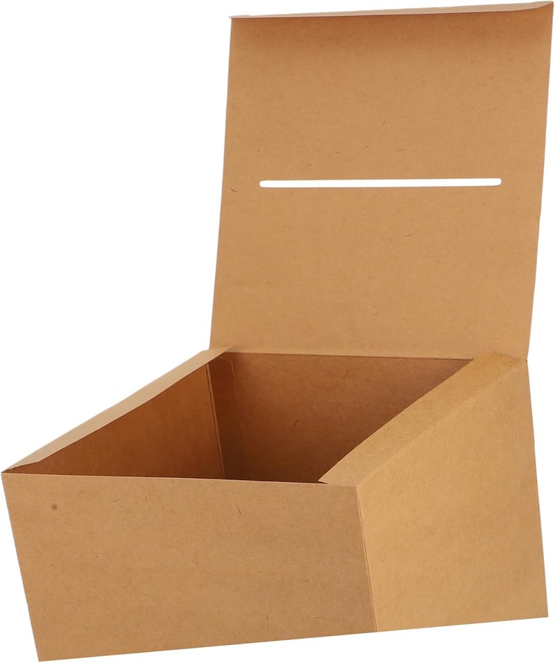 ULTECHNOVO 1set Kraft Wedding Card Box for Reception and Home Decor Versatile Card Holder for Weddings Graduations and Parties Easy Assembly - Image 3
