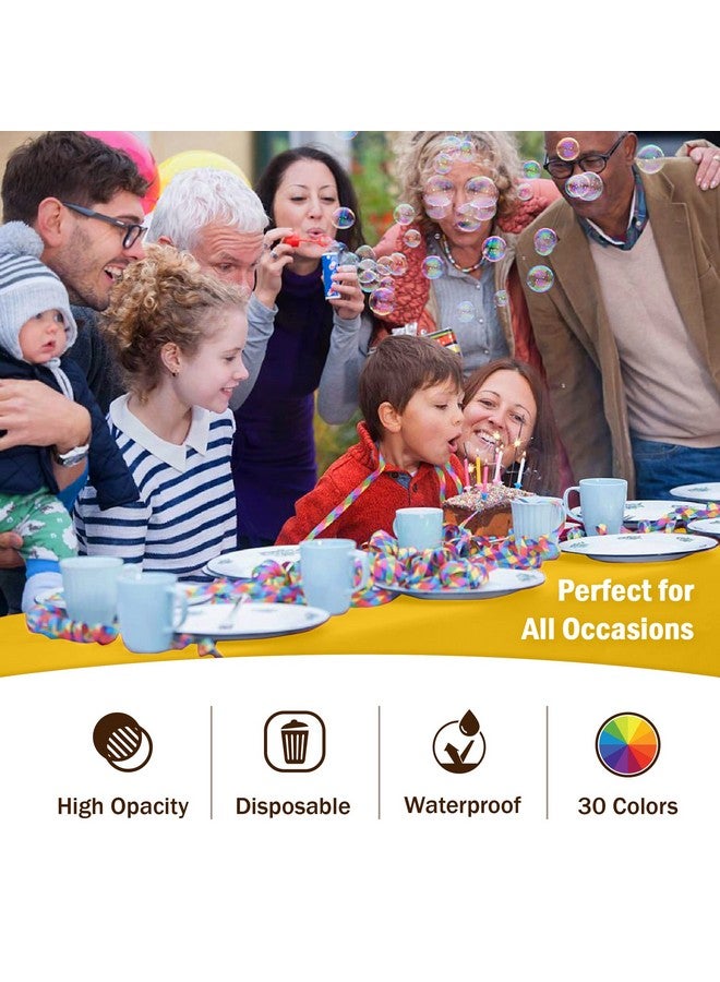 Exquisite 12-Pack Premium Plastic Tablecloth 54in. x 108in. Rectangle Table Cover - Yellow - Image 5