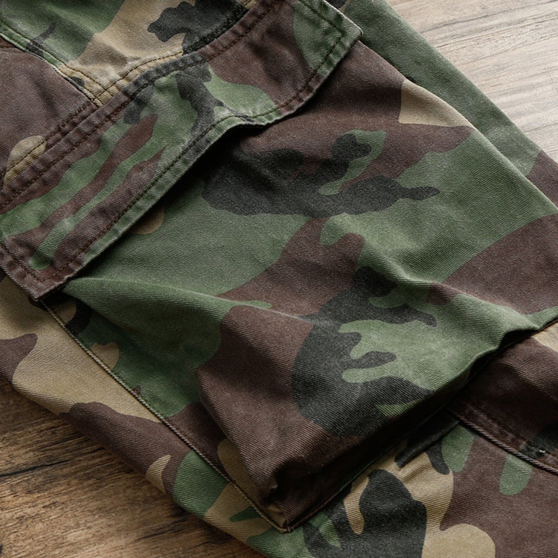 Gddqsdc Tough Guy Camouflage Tactical Cargo Pants for Men and Women, American Retro Casual Jogger Pants, Trendy Spring Thickened and Wear-Resistant - Image 5
