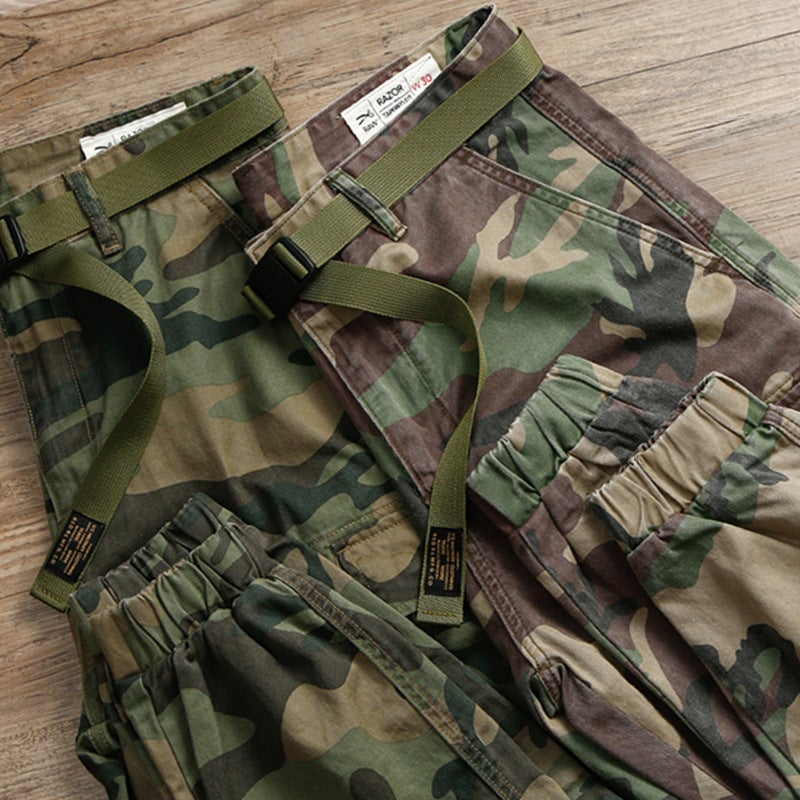 Gddqsdc Tough Guy Camouflage Tactical Cargo Pants for Men and Women, American Retro Casual Jogger Pants, Trendy Spring Thickened and Wear-Resistant - Image 2