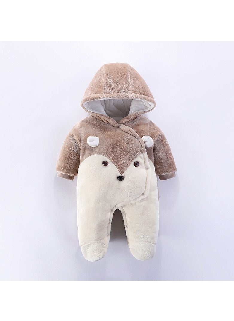 Loquat - Baby Autumn And Winter Thickened Trend Jumpsuit - Image 1