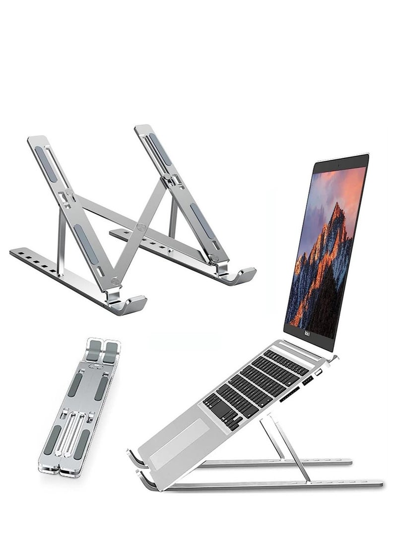 EHOME Laptop Stand, Adjustable Laptop Riser Portable Laptop, Holder Ventilated Cooling Notebook Stand with 6 Adjustable Angles for 10 16”Laptops  - Image 1