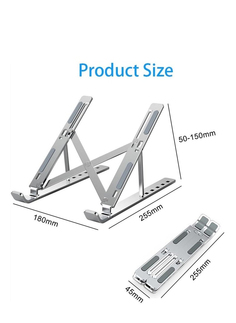 EHOME Laptop Stand, Adjustable Laptop Riser Portable Laptop, Holder Ventilated Cooling Notebook Stand with 6 Adjustable Angles for 10 16”Laptops  - Image 3