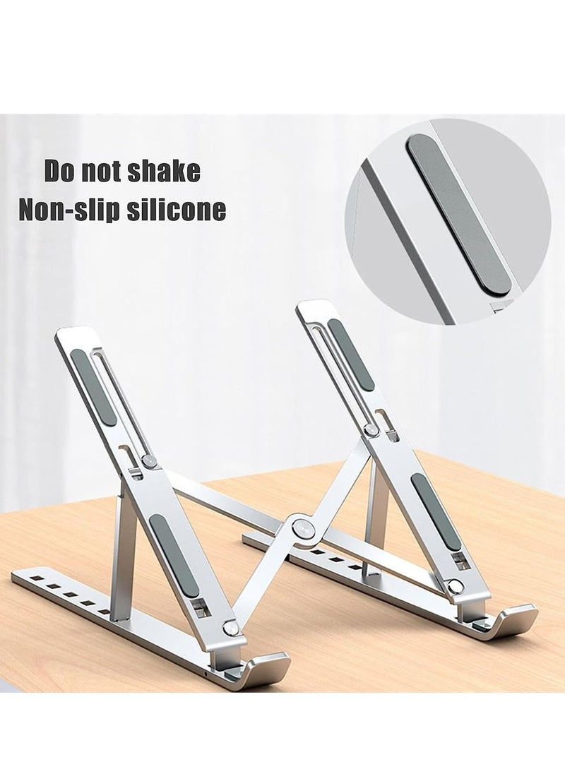 EHOME Laptop Stand, Adjustable Laptop Riser Portable Laptop, Holder Ventilated Cooling Notebook Stand with 6 Adjustable Angles for 10 16”Laptops  - Image 4