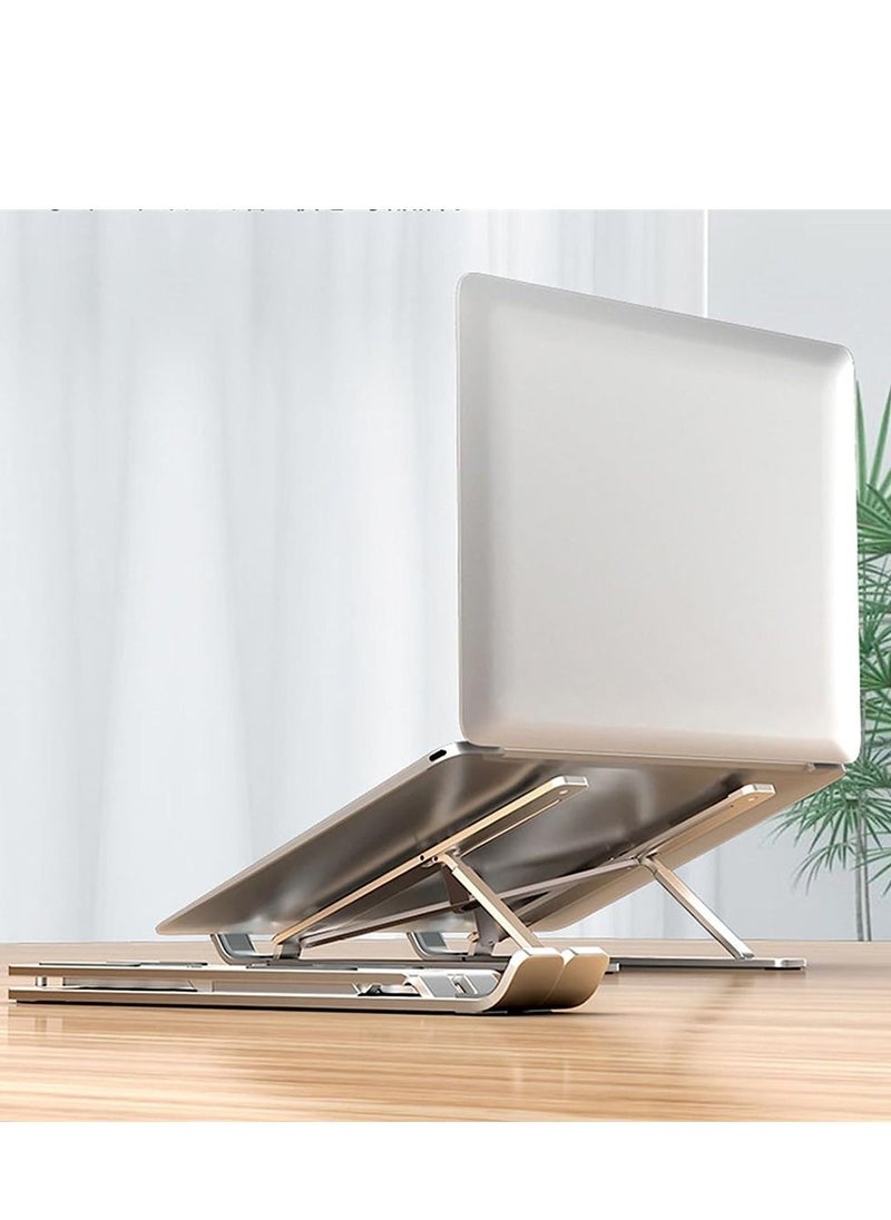 EHOME Laptop Stand, Adjustable Laptop Riser Portable Laptop, Holder Ventilated Cooling Notebook Stand with 6 Adjustable Angles for 10 16”Laptops  - Image 2