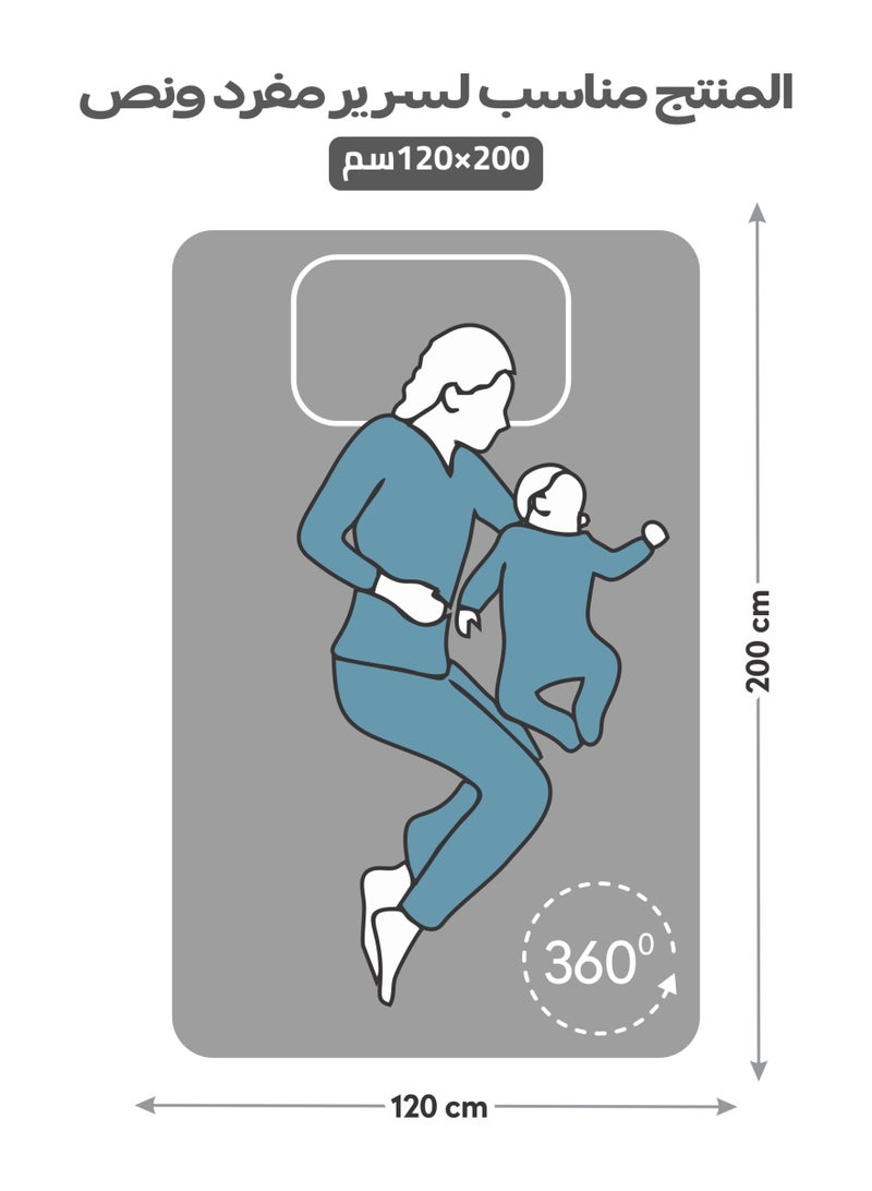 دوناتيلا طقم شرشف سرير سادة مقاس فردي من قطعتين من دوناتيلا، شرشف بحواف مطاطية مع غطاء وسادة، ملمس ناعم وحريري، عمق الجوانب 30 سم، مايكروفايبر ممشط منعش جيد التهوية - Image 2