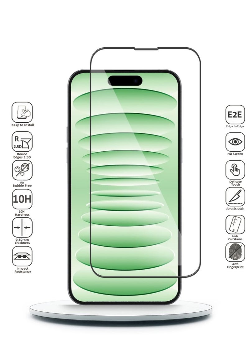 Techie حماية شاشة زجاجية مقسّاة HD بصلابة 10H تغطي كامل الشاشة لـ iphone 16 Plus - مضادة للخدوش، مضادة لبصمات الأصابع، وتقنية خالية من الفقاعات - Image 4