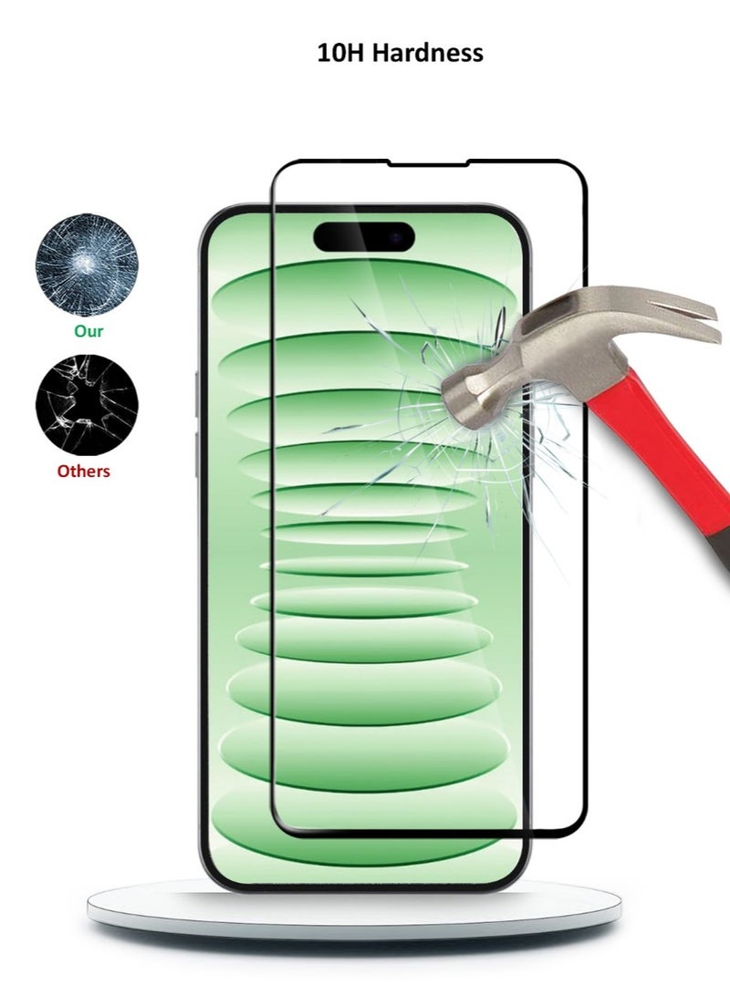 Techie حماية شاشة زجاجية مقسّاة HD بصلابة 10H تغطي كامل الشاشة لـ iphone 16 Plus - مضادة للخدوش، مضادة لبصمات الأصابع، وتقنية خالية من الفقاعات - Image 5