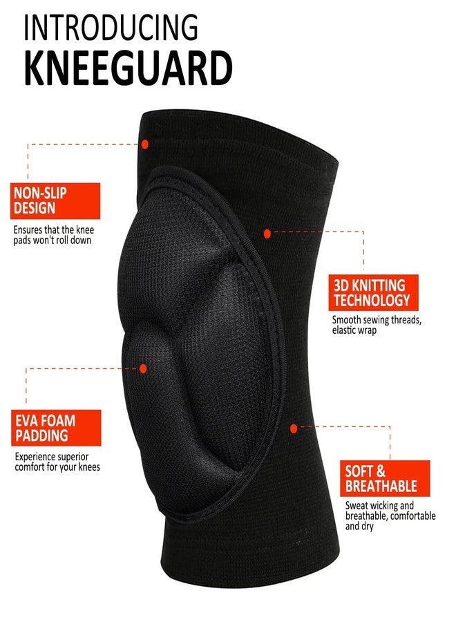 Wghtri Knee Pads for Garden, Gardening, House Cleaning, Construction Work, Dancing, Volleyball, Flooring, Climbing, Riding Kneepads with Thick EVA Foam Padding, Outdoor Sports Kneeling Pads Cushion Floors - Image 3
