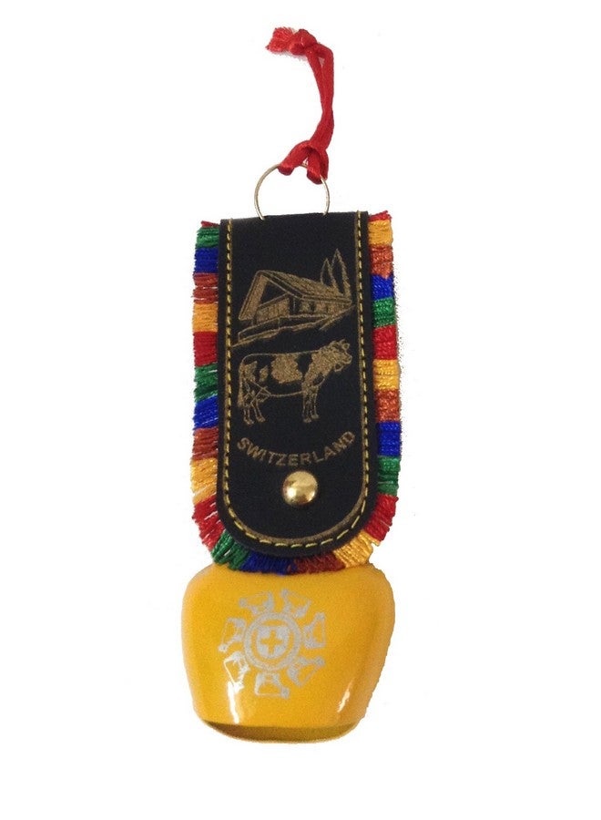 TEJ GIFTS Tej Gifts Swiss Cowbell | DDLJ | Vastu | Car Hanging Key Chain | Metal Door Hanging for Home | Religious Wall Decor | Good Luck Bell | Special Occasion Gift Item (Yellow)