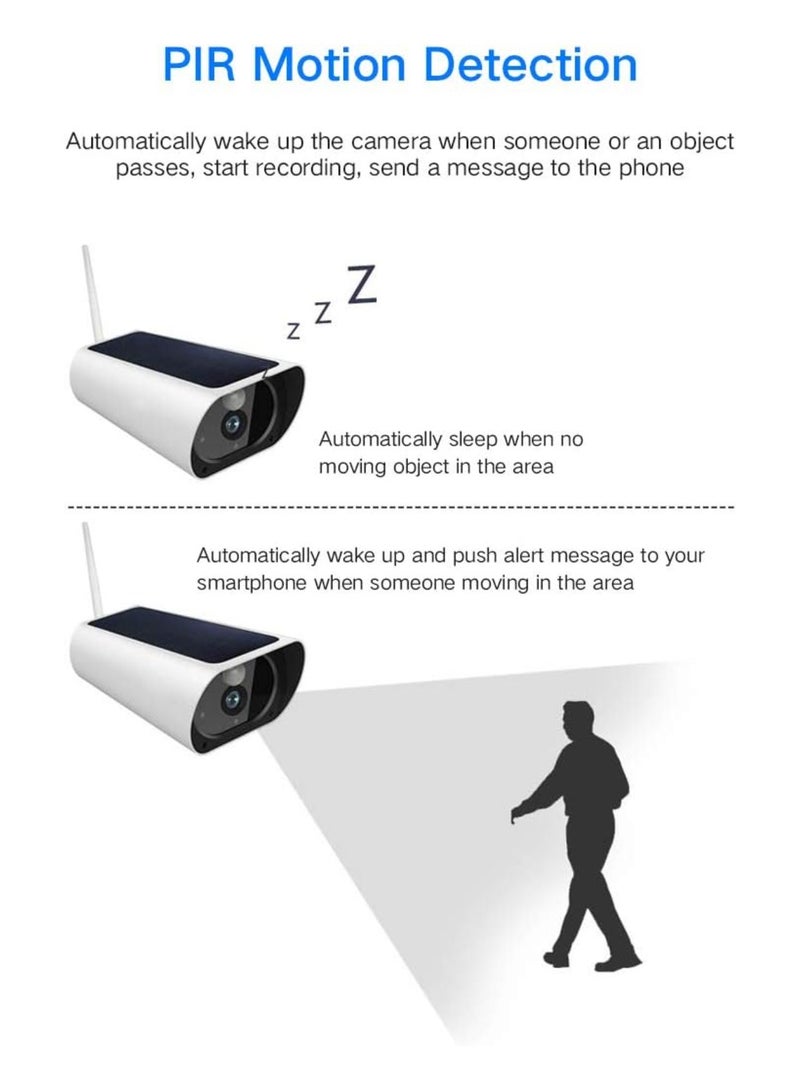 SOLARAE 2.0 MP 1080P HD Outdoor Bullet Security Camera - Wireless Solar-Powered, 4G LTE SIM Card Supported, PIR Motion Detection, Weatherproof Design for Enhanced Outdoor Surveillance. - Image 4