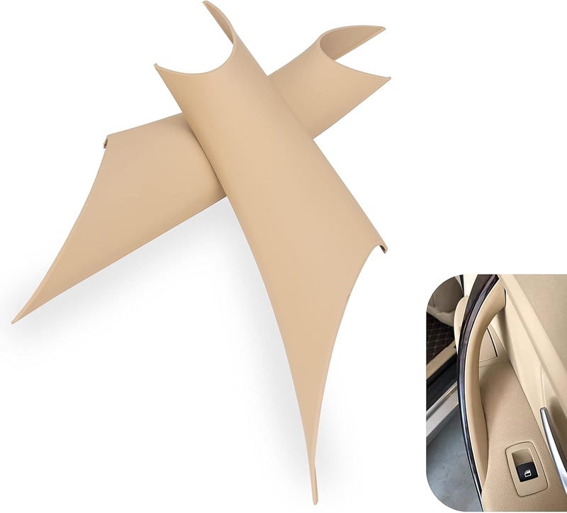 GEATaaT Gelunxin Door Pull Handle Cover for BMW 320,328,330,335,M3 2012-2018 & BMW 428, 435,M4 2014-2017 (Left Rear+Right Rear, Beige) - Image 1