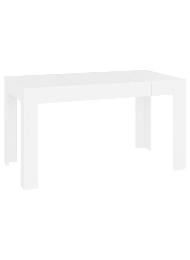 Dining Table White 140x74.5x76 cm Engineered Wood 804202