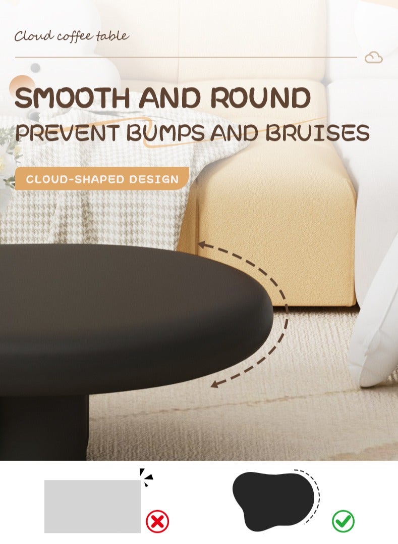 طاولة جانبية بتصميم حديث لغرفة المعيشة أثاث منزلي طراز نوردك شكل غير منتظم طاولة قهوة بشكل سحابة طاولة صغيرة بسيطة للأسر طاولة شاي لغرفة المعيشة شرفة حديقة، طاولة غرفة المعيشة غرفة النوم - Image 4
