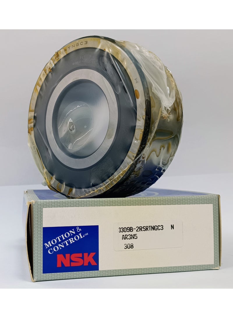 NSK رمان بلي أصلي  اتصال زاوي مزدوج الصف للخدمة الشاقة NSK 3309B-2RSRTNGC3 - مقاس 45x100x39.7 ملم - خلوص C3 مغلق بإحكام - أصلي صنع في ألمانيا - Image 1