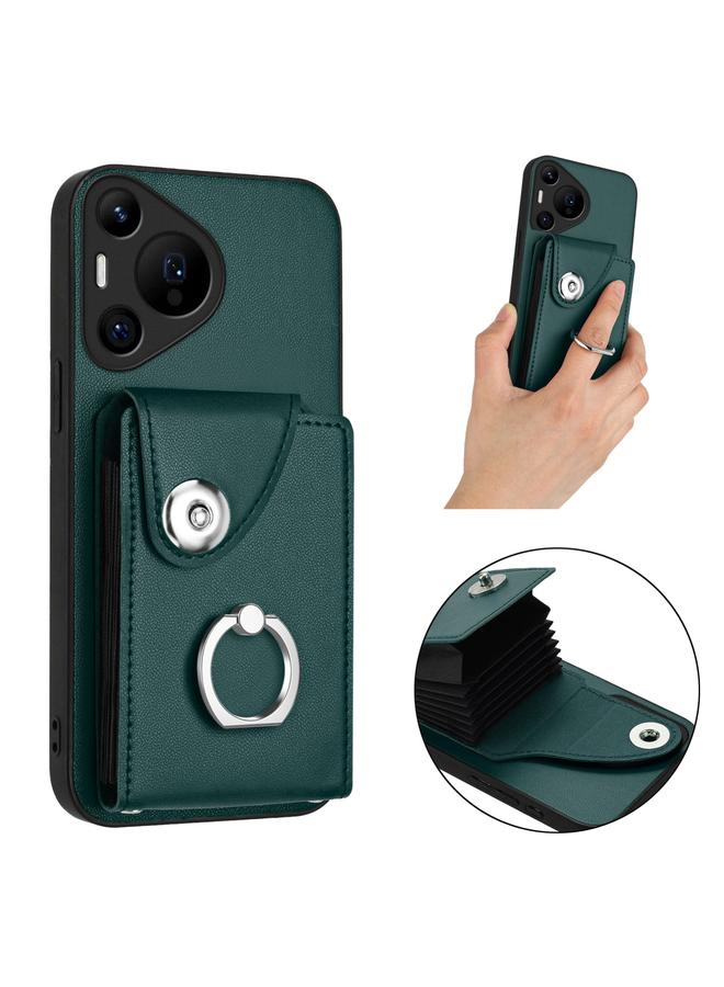 S-TOP Case For Huawei Pura 70 Pro / 70 Pro+ Organ Card Bag Ring Holder Phone Case - Image 2