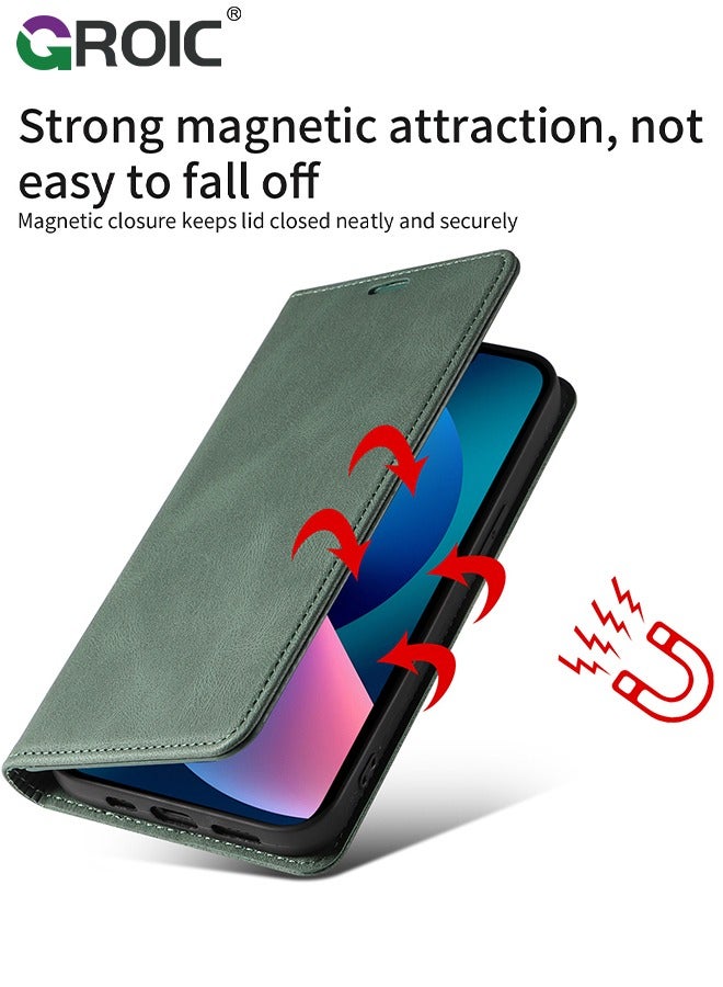 GROIC For iPhone 16 Pro Case,Luxury Leather Wallet Cover, Leather Wallet Case Classic Design with Card Slot and Magnetic Flip Flip Folding Case for iPhone 16 Pro Phone Shell 6.3'' - Image 5