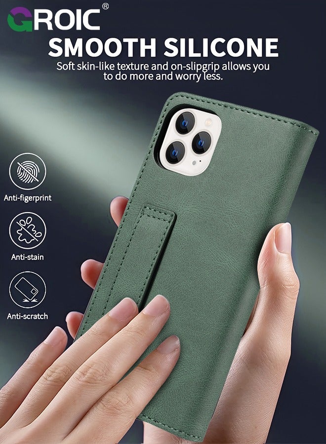GROIC For iPhone 16 Pro Case,Luxury Leather Wallet Cover, Leather Wallet Case Classic Design with Card Slot and Magnetic Flip Flip Folding Case for iPhone 16 Pro Phone Shell 6.3'' - Image 2