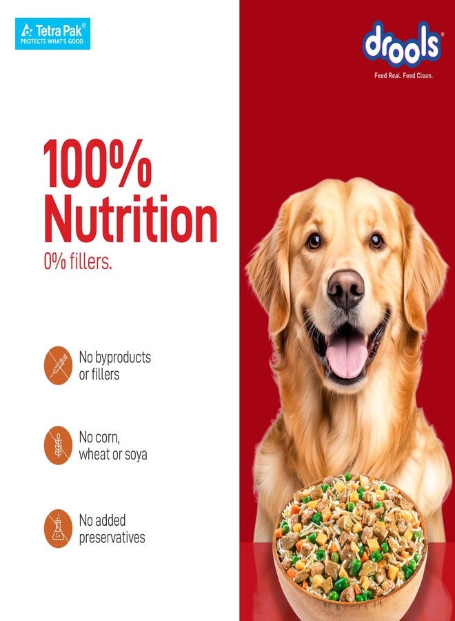 Drools Dog Fresh Food Tetra Pak Real Chicken & Pumpkin, for Adult & Puppy, 350g | High Protein, 90% Real Meat | No Preservatives | Retains Freshness & Flavours | Ready to Serve | One Pack Per Meal - Image 2