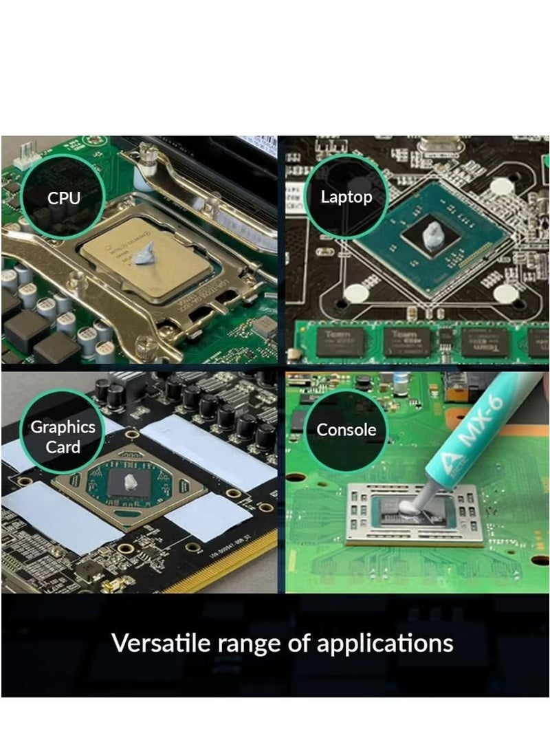 ماكستور الأداء النهائي لماكسورات مادة حرارية، بطاقة الرسومات المحمولة، لصق تبديد الحرارة، متانة طويلة، تطبيق آمن، حراري مسحوق قائم على السيليكون موصل للحرارة مركب حراري مناسب لوحدة المعالجة المركزية، وحدات التحكم في الألعاب، بطاقات الرسومات، أجهزة الكمبيوتر المحمولة - Image 5