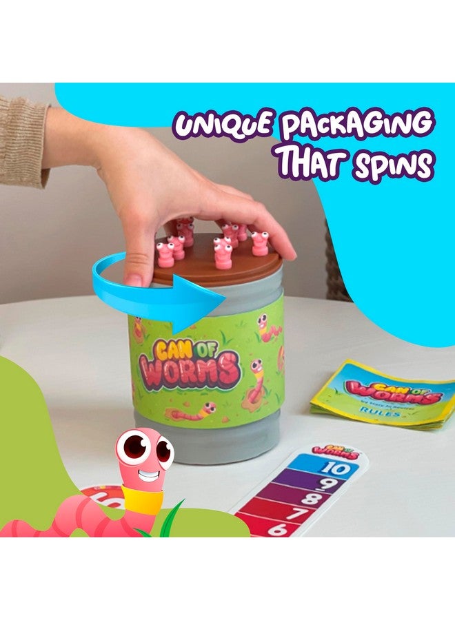 FoxMind Can of Worms Quick Math Game, On The Go Educational Preschool Game for Kids, 15 Minute Worm Toy Kids Board Games, Family Games and More - Image 5