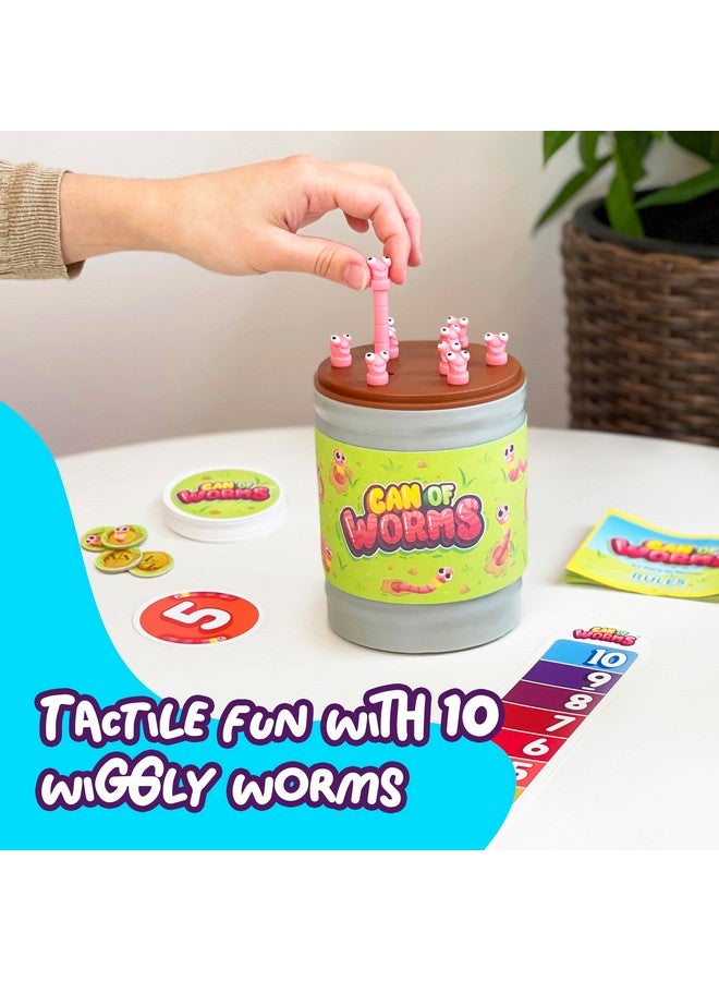 FoxMind Can of Worms Quick Math Game, On The Go Educational Preschool Game for Kids, 15 Minute Worm Toy Kids Board Games, Family Games and More - Image 4