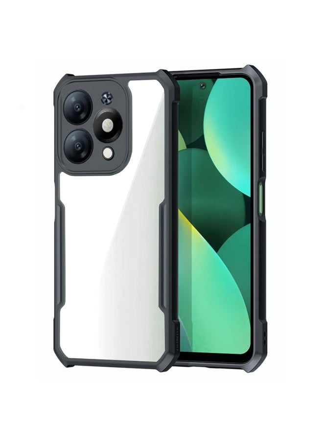 for ITEL A90 4G Case, Ultra Thin Lightweight, Soft TPU Bumper, Acrylic Clear Back Cover ITEL A90 4G, Black - Image 1