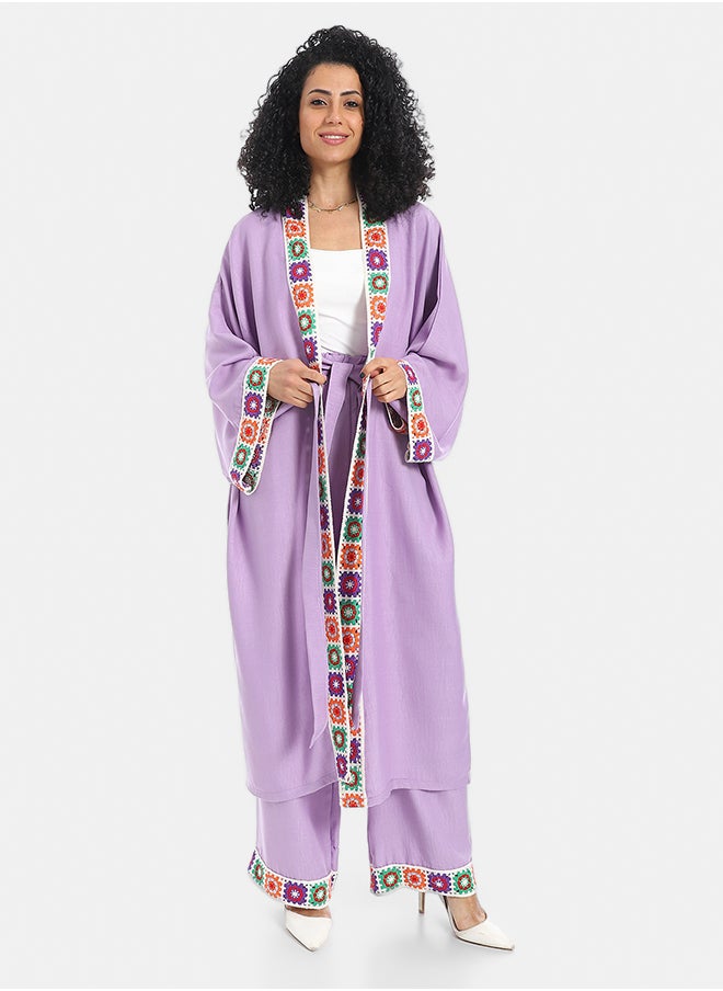 Red Circle Women's plain kimono suit  - Image 1