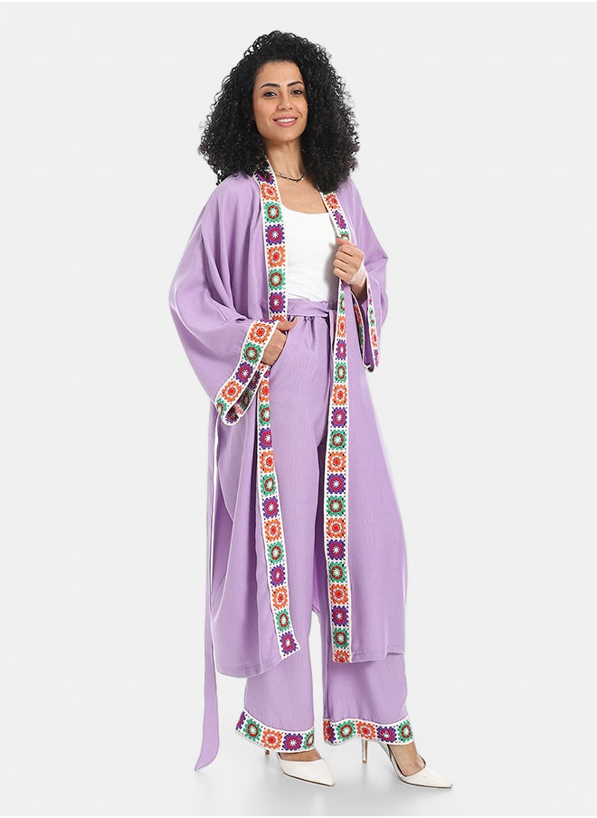 Red Circle Women's plain kimono suit  - Image 2