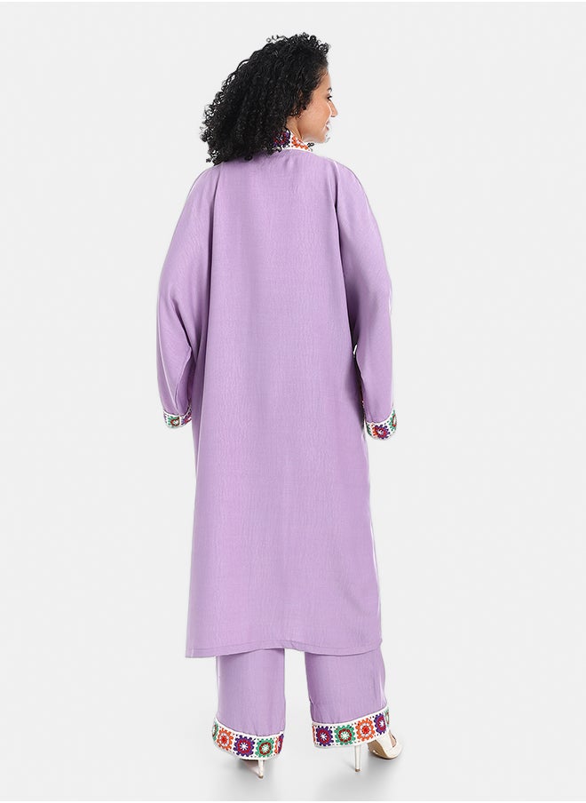 Red Circle Women's plain kimono suit  - Image 3