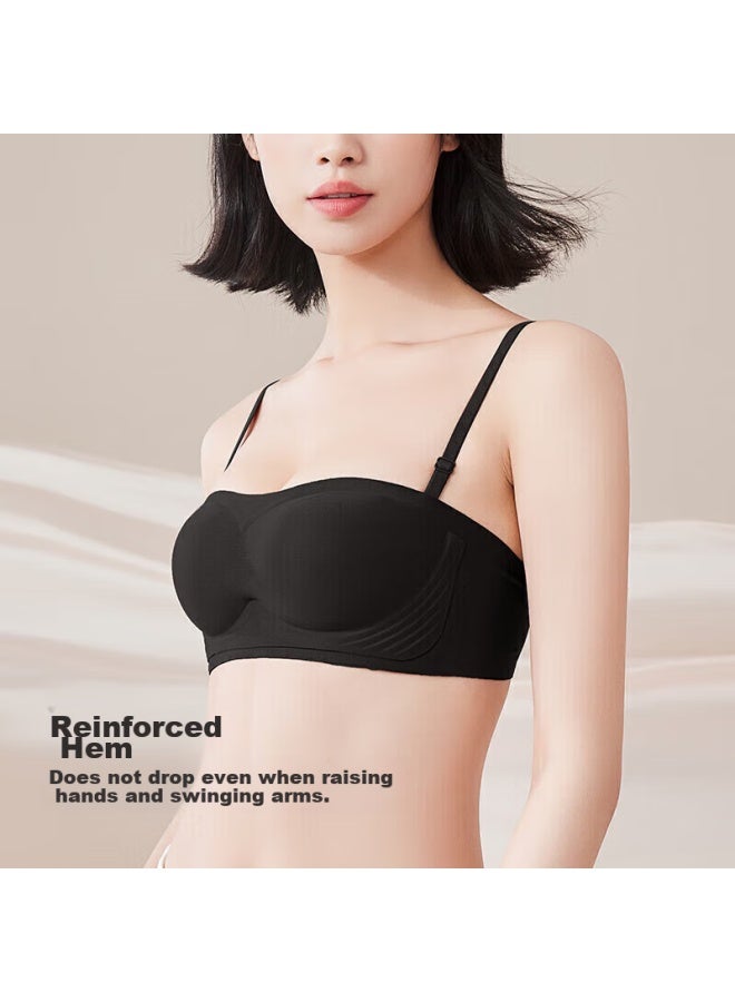 MIIOW Miiow Women's Bra, Strapless Bra, Bandeau, Push-up Bra For Small Breasts, Wireless, Enhancing, Lift-up Brassiere - Image 2