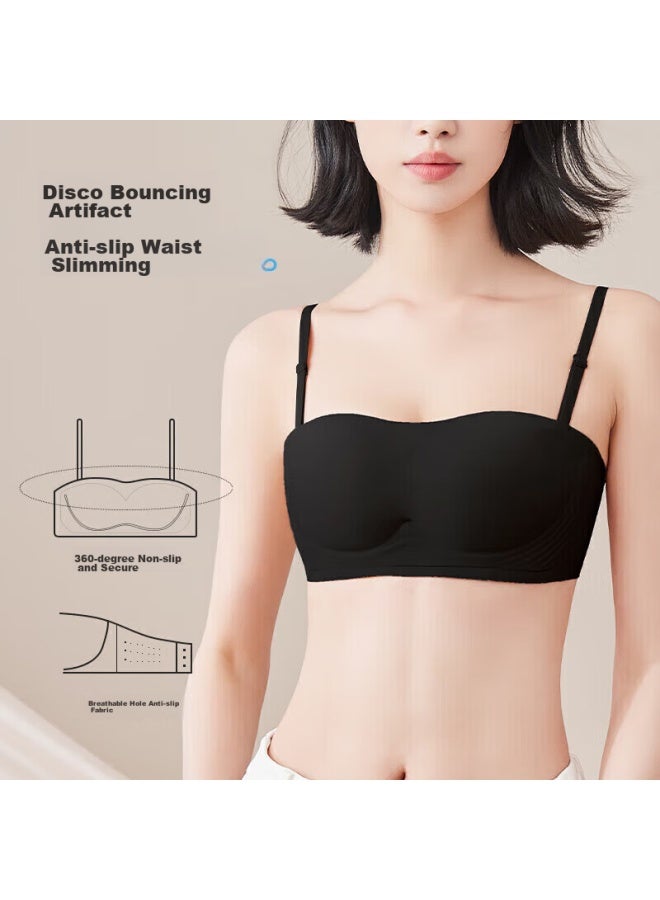 MIIOW Miiow Women's Bra, Strapless Bra, Bandeau, Push-up Bra For Small Breasts, Wireless, Enhancing, Lift-up Brassiere - Image 1
