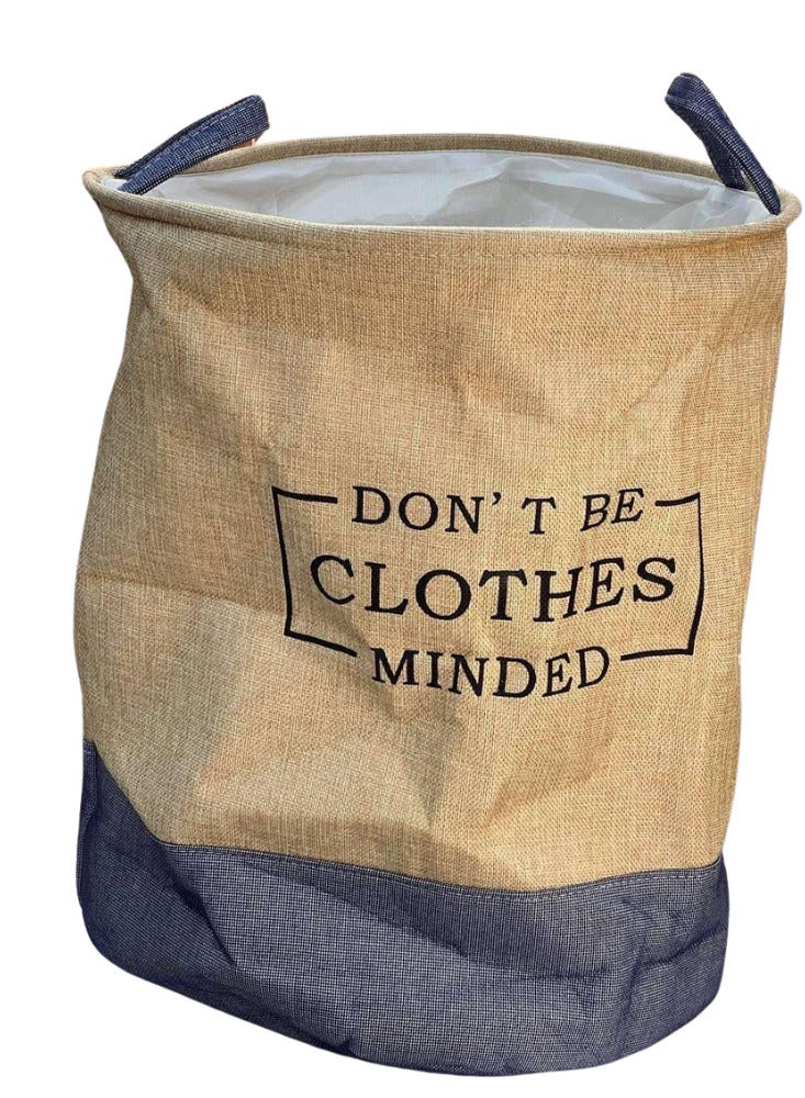 Large foldable denim laundry basket  - Image 1