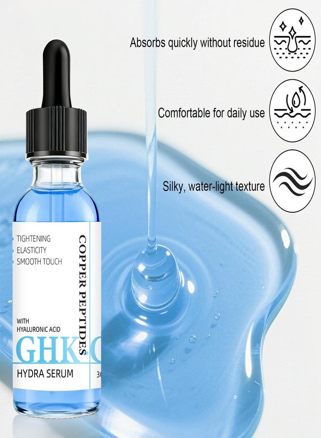 سيروم الوجه GHK-Cu ببتيد النحاس - تركيبة متوازنة للرطوبة مع حمض الهيالورونيك - ترطيب يومي خفيف، 1 أونصة سائلة - Image 5
