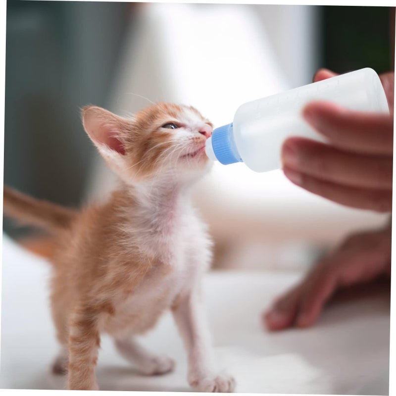 Pet Nursing Bottles 3pcs for Cats Dogs Newborn Feeding Size 8.5x3.5cm Blue Portable Leakproof - Image 5